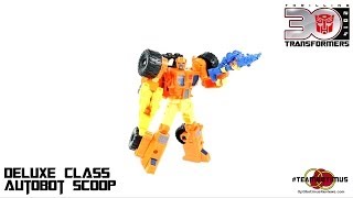 Video Review of the Transformers Generations Deluxe Class Autobot Scoop [upl. by Dannica862]