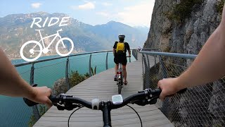 Italy  Lake Garda bike tour Floating Bike Path [upl. by Montfort]