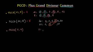 Plus Grand Commun Diviseur PGCD [upl. by Gierk]