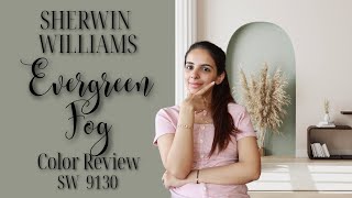 Sherwin Williams Evergreen Fog SW 9130 Color Review [upl. by Terriss274]