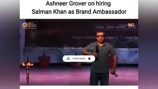 Ashneer Grover on Salman Khan [upl. by Mackenzie360]