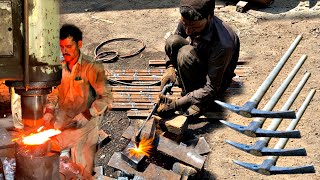 Incredible Technique of Forging Pickaxe in a Small Workshop [upl. by Stormie820]