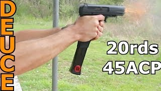 Extended Mag HiPoint 45 Review by Deuce and Guns [upl. by Ellennahc]