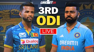 India vs Sri Lanka 3rd ODI Match  India Tour Of Sri Lanka 2024  Cricket 24 Live  Shree Gamerz [upl. by Alywt]