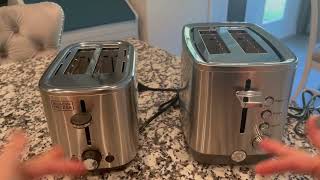 GE Stainless Steel Toaster vs BLACKDECKER® 2 Slice Toaster with 7 Toast Shade Settings [upl. by Alig194]