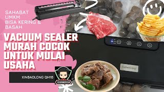 Review Vacuum Sealer Murah Bagus Cocok Untuk Usaha  XinBaolong QH16 [upl. by Yelyr363]