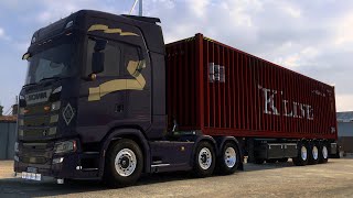 ETS2 POV SCANIA 520S ROSTOCK  GEDSER realistic drive [upl. by Aligna]