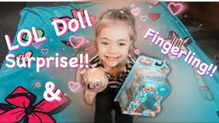 Kelsey’s LOL Doll UnwrappedFingerling Review [upl. by Ainoloppa]