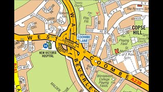 TOPOGRAPHICAL EXAM ROUTES INVOLVING COOMBE LANE FLYOVER  CONFUSING ROUTES WITH ALL POSSIBLITIES [upl. by Eeimaj647]