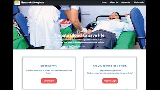 Blood Donation Web System PHPBootstrapMySQL [upl. by Atteynod]