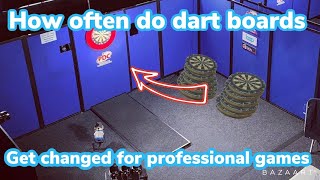 How often do boards get changed in pro darts [upl. by Grazia4]