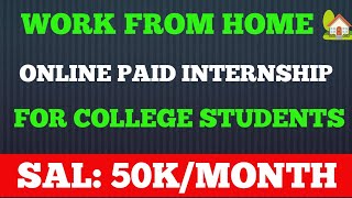 online paid internship for students 🔥  stipend 50k per month Sony Research India remote internship [upl. by Sidra765]