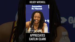 Kelsey Mitchell Gives Caitlin Clark Her Flowers caitlinclark shorts sh [upl. by Ihana]