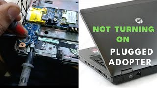 HP ProBook 6460b plugged in Adopter not turning on Battery plug in on laptop But not charging 6460b [upl. by Nived]