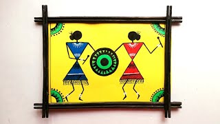 Warli Painting for beginners Tutorial Warli art step by step guide warliart  Warli Wall Decor [upl. by Yllet452]