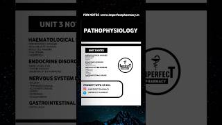 Pathophysiology Unit 3 Notes  Bpharma 1st Semester  bpharma [upl. by Inaja]