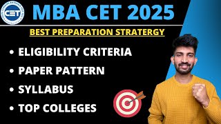 MBA CET 2025 Exam Dates and Eligibility Criteria  Detail Video for MBA CET 2025 [upl. by Nodababus]