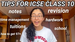 7 tips for ICSE class 10  how I got 97 notes revision time management [upl. by Nalac]