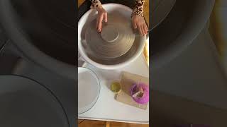 ASMR Pottery Trimming Relaxing Wheel Sounds and Clay Trimming [upl. by Mauldon]