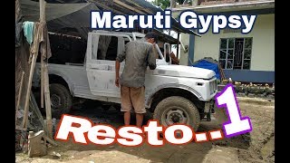 Maruti Gypsy Resto 1  Maruti gypsy Restoration  car painting [upl. by Tima]