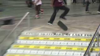 Carlos Lastra Triple Kickflips 11 Stair Skateboarding [upl. by Yelhsa232]