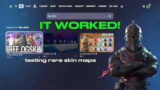 TESTING RARE FORTNITE SKIN MAPS IT WORKED [upl. by Feirahs757]