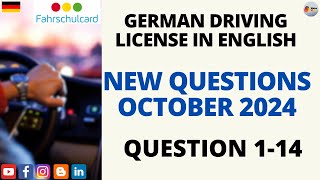 German Driving License in English NEW QUESTIONS from October 2024 Question 114 [upl. by Oisangi]