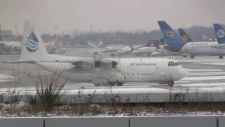 Air Contractors Hercules C130 am Flughafen Düsseldorf [upl. by Nosyla]