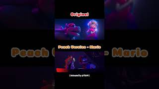 Original Version VS Peach Version peach peaches mario supermario mariobros vs animation yt [upl. by Ellehcir753]