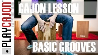 Cajon Lesson  Basic Grooves 44 [upl. by Anhsirk644]