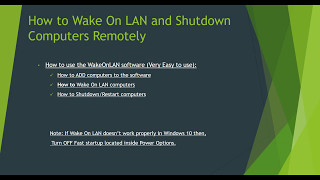 How to Wake On LAN and Shutdown Computers Remotely [upl. by Glick]