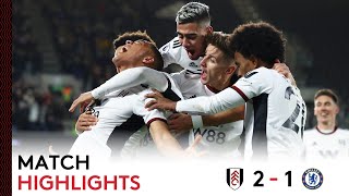 Fulham 21 Chelsea  Premier League Highlights  Fulham Win SW6 Derby To Make It Five Wins in Five [upl. by Enelehcim293]