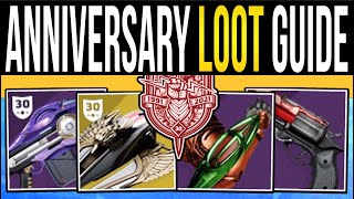 Destiny 2  ANNIVERSARY LOOT GUIDE Free CONTENT All New Weapons New Perks Reward Sources amp More [upl. by Uno]