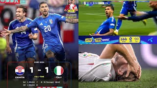 Croatia Vs Italy 1  1 match highlights  2024 [upl. by Schacker]