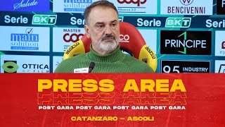 PRESS AREA  VIVARINI NEL DOPO GARA DI CATANZAROASCOLI 🎙️ [upl. by Oriana]