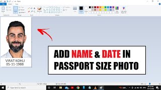 how to add name and date on passport size photo [upl. by Chrysler]