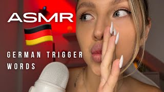 ASMR  German 🇩🇪 trigger words whispering and hands movements [upl. by Drazze905]