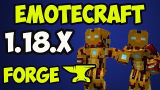 EMOTES MOD 1182 minecraft  how to download and install Emotecraft mod 1182 FORGE [upl. by Hardej]