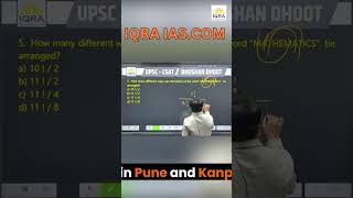 Permutation Combinations and Probability part 2 shorts iqraias upsc [upl. by Justis828]