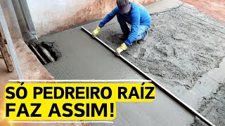 Como fazer Contrapiso ULTRA RESISTENTE e com ACABAMENTO PERFEITO [upl. by Merari861]