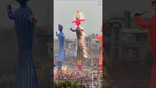 रावण दहन की सबसे बड़ी घटना😰 shorts shortsfeed durgapuja navratri dussehra ravandahan [upl. by Dnalor]