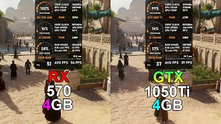 RX 570 4GB vs GTX 1050 Ti  Test in 10 Games Tested in 2023 [upl. by Kask]