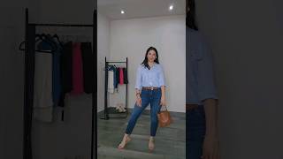 LOOK FEMENINO SIN TACONES Sandalias y Camisa de botones [upl. by Assirram599]