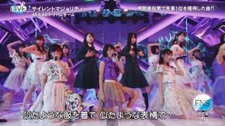 乃木坂46 amp 欅坂46 amp AKB48 「サイレントマジョリティー」 FNSうたの夏まつり 20160718 [upl. by Hanafee918]