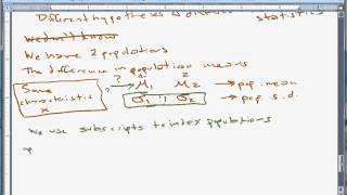 Hypothesis testing two population means [upl. by Lenaj]