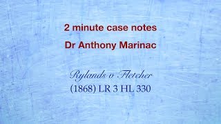 Rylands v Fletcher Strict liability trespass [upl. by Zap]