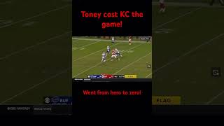 Toney cost the Chiefs the game vs the Bills nfl kctoney chiefstoney [upl. by Hau]