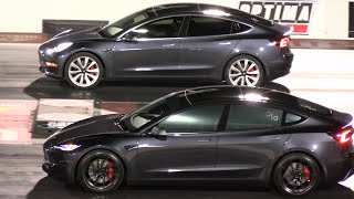 New Tesla Model 3 vs older model 3 [upl. by Adnalu]