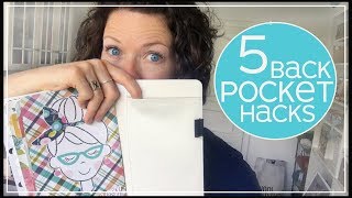 5 Fantastic Uses for Planner Pockets at the Back of Your Planner  Back Pocket Planner Hacks [upl. by Mchail667]