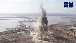 Explosive Demolition of Kingsnorth Power Station Chimney  220318 [upl. by Sucramad578]